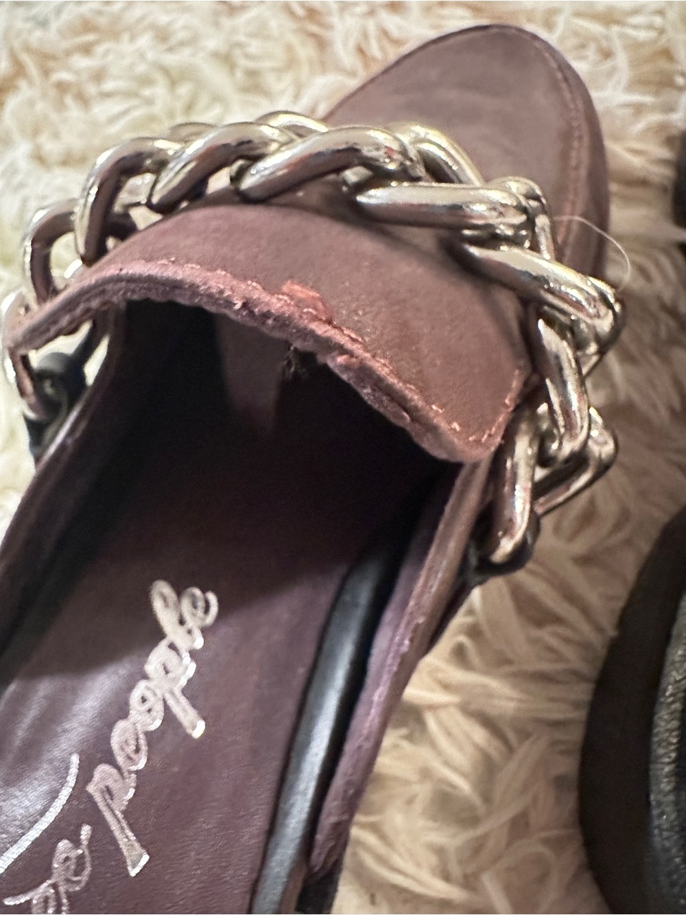 New Free People Vida Mule in Fig/Purple Size 37.5 - Picture 6 of 8